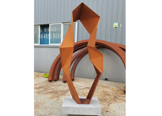 Modern Outdoor Corten Steel Sculpture Abstract Metal Art Garden Sculptures