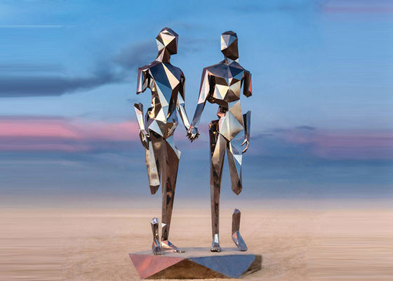 अच्छी कीमत बड़े लैंडस्केप सजावटी पॉलिश स्टेनलेस स्टील प्रेमी मूर्तिकला ऑनलाइन