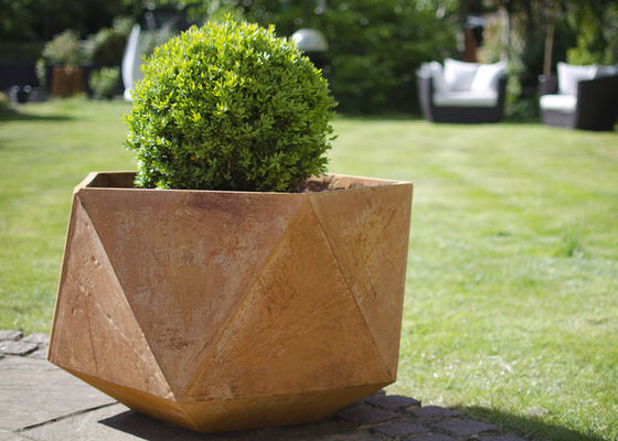 अच्छी कीमत Corten Steel Products सार्वजनिक या गार्डन सजावट के लिए कॉर्टन स्टील प्लांटर ऑनलाइन