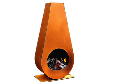 अच्छी कीमत आउटडोर सजावट 80 सेमी ऊँचाई के लिए टंबलर फ़ीचर कोर्टेन स्टील फायर पिट ऑनलाइन