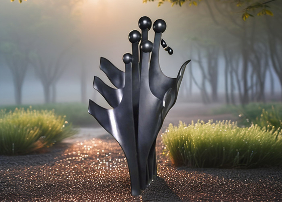 अच्छी कीमत कस्टम चित्रित सार धातु उद्यान कला आधुनिक स्टेनलेस स्टील आउटडोर मूर्तिकला ऑनलाइन