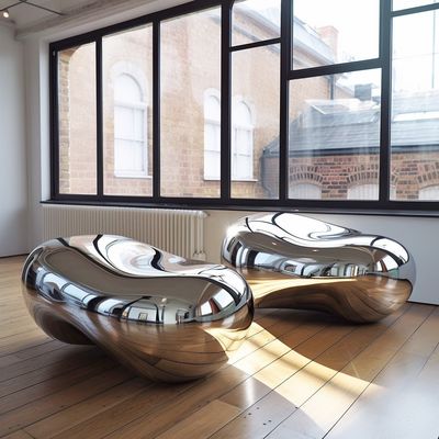 अच्छी कीमत विभिन्न आकारों के होटलों और विला के लिए स्टेनलेस स्टील की मूर्तिकला ऑनलाइन