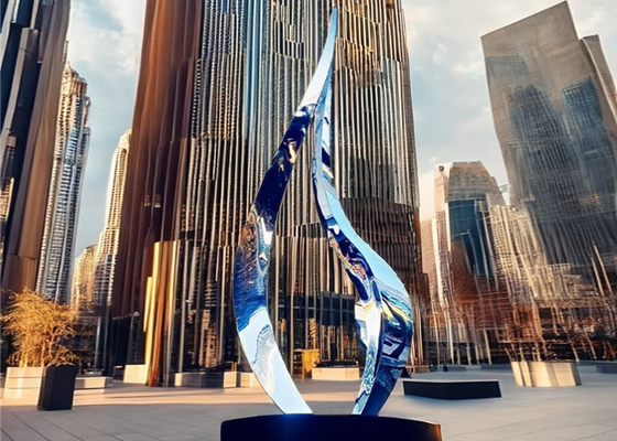 अच्छी कीमत कस्टम अमूर्त कला आउटडोर धातु मूर्तिकला स्टेनलेस स्टील दर्पण पॉलिश धातु शिल्प ऑनलाइन