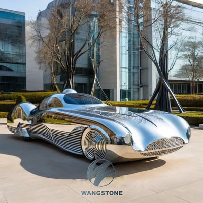 अच्छी कीमत शहरी परिदृश्य के लिए स्टेनलेस स्टील कार मूर्तिकला ऑनलाइन
