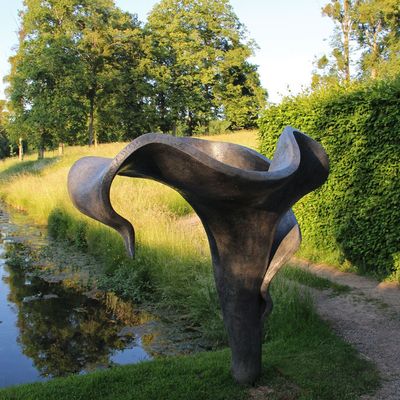 अच्छी कीमत कस्टम सजावटी बड़े उद्यान धातु कांस्य परिदृश्य मूर्तिकला फूल ऑनलाइन