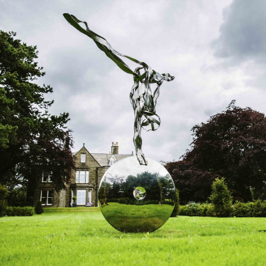 अच्छी कीमत होटल लॉबी हाउस सजावट स्रोत कारखाना कस्टम स्टेनलेस स्टील चित्रकारी मूर्तिकला प्रतिमा ऑनलाइन