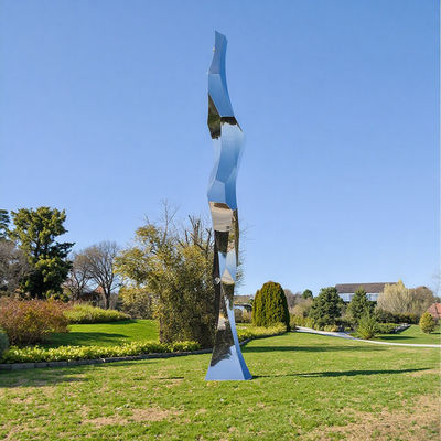 अच्छी कीमत कस्टम पॉलिश आधुनिक कला ज्यामितीय उद्यान स्टेनलेस स्टील आउटडोर मूर्तिकला ऑनलाइन