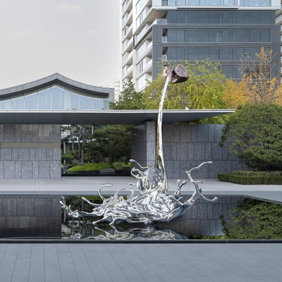 अच्छी कीमत लूप डिजाइन स्टेनलेस स्टील सजावट के लिए आउटडोर पानी के फव्वारे मूर्तिकला ऑनलाइन