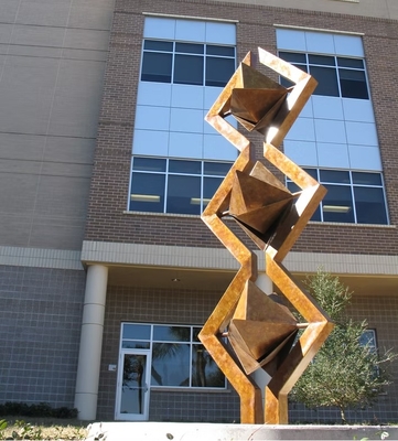 अच्छी कीमत जंगदार सजावट आउटडोर उद्यान पानी का फव्वारा कॉर्टेन स्टील मूर्तिकला ऑनलाइन