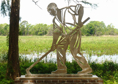 अच्छी कीमत सार्वजनिक सजावट के लिए स्टेनलेस स्टील आउटडोर धातु मूर्तिकला, धातु चित्रा मूर्तिकला ऑनलाइन