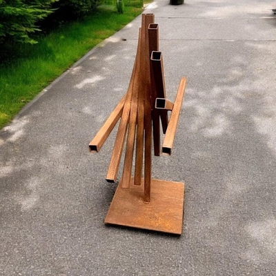 अच्छी कीमत सार आउटडोर उद्यान धातु सजावट कॉर्टेन स्टील मूर्तिकला धातु कारखाना ऑनलाइन