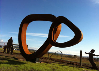 अच्छी कीमत बहुभुज कस्टम डिजाइन कोर्टेन स्टील मूर्तिकला, सजावट के लिए जंग खाए उद्यान मूर्तियां ऑनलाइन