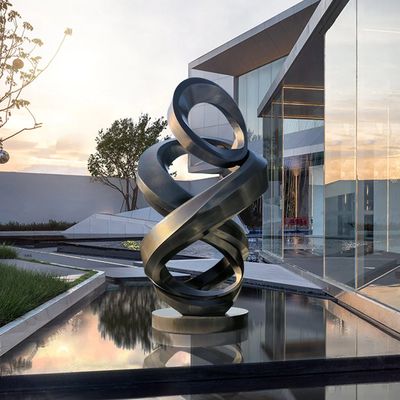 अच्छी कीमत SERENITY Mirror | Contemporary Abstract Stainless Steel Sculpture for Outdoor Garden ऑनलाइन