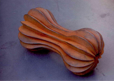 अच्छी कीमत इंडोर डेकोरेशन मेटल कॉर्टेन स्टील स्कल्पचर रस्टी क्राफ्ट डंबल शेप ऑनलाइन