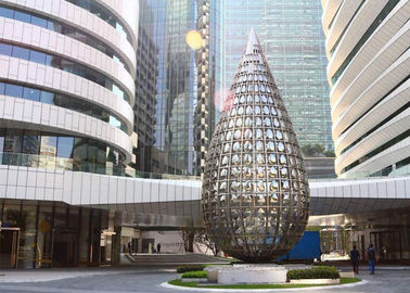 अच्छी कीमत पॉलिश स्टेनलेस स्टील बिल्डिंग बड़ी आउटडोर धातु मूर्तियां प्रवेश मूर्तिकला ऑनलाइन