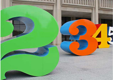 अच्छी कीमत सार्वजनिक, धातु गार्डन मूर्तियों के लिए चित्रित स्टेनलेस स्टील नंबर मूर्तिकला ऑनलाइन