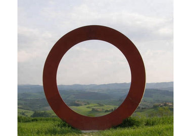 अच्छी कीमत समकालीन धातु कला Corten स्टील की अंगूठी मूर्तिकला फोर्जिंग और कास्टिंग तकनीक ऑनलाइन