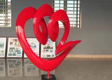 अच्छी कीमत रेड लार्ज आर्ट अर्बन लैंडस्केप स्टेनलेस स्टील आर्ट स्कल्पचर्स रेड पेंटेड ऑनलाइन