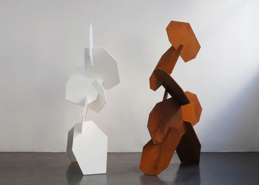 अच्छी कीमत गार्डन उपयोग ज्योमेट्रिक मूर्तिकला आउटडोर सजावट कोर्टेन स्टील की ऑनलाइन