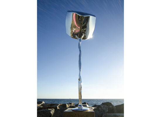 अच्छी कीमत OEM 300cm ऊंचाई पॉलिश स्टेनलेस स्टील सजावटी धातु कला ऑनलाइन