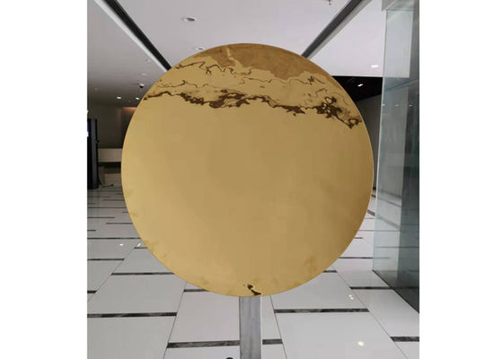 अच्छी कीमत दीवार सजावटी गोल्डन स्टेनलेस स्टील मिरर मूर्तिकला ऑनलाइन