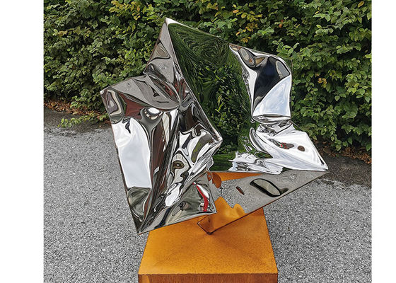 अच्छी कीमत मिरर पॉलिश स्टेनलेस स्टील क्यूब मूर्तिकला ODM OEM समर्थन ऑनलाइन