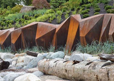 अच्छी कीमत अनुकूलित आकार Corten स्टील गार्डन मूर्तिकला, धातु गार्डन कला आउटडोर सजावट ऑनलाइन