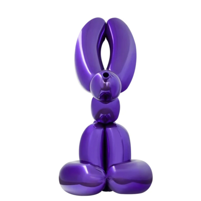 अच्छी कीमत Custom Commercial Sculpture Purple Balloon Bunny Fiberglass Sculpture ऑनलाइन