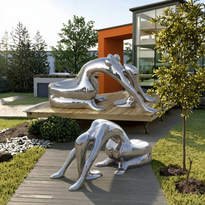 अच्छी कीमत मिरर स्टेनलेस स्टील लेडी आर्ट मूर्तिकला अमूर्त चित्रात्मक आउटडोर इनडोर सजावट ऑनलाइन