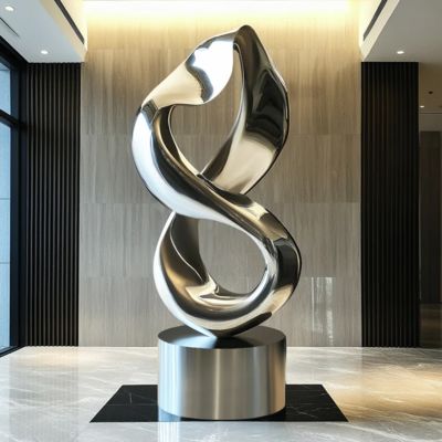 अच्छी कीमत Contemporary Indoor/Outdoor Decoration Stainless Steel Infinity Loop Sculpture ऑनलाइन