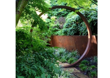 अच्छी कीमत गार्डन सजावट धातु कला मूर्तिकला Corten Steel Rings मूर्तिकला 200cm Dia ऑनलाइन