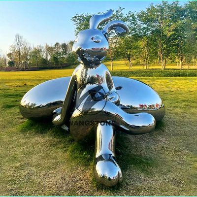 अच्छी कीमत Cartoon Animal Character Sculpture Decoration Stainless Steel Mirror Polished Statue ऑनलाइन
