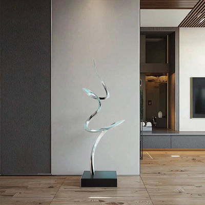 Mirror Polished Modern Abstract Metal Art Sculpture Elegant Luxury Decor for Interior Spaces