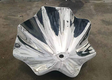 कस्टम आकार दर्पण आउटडोर के लिए पॉलिश स्टेनलेस स्टील शैल मूर्तिकला