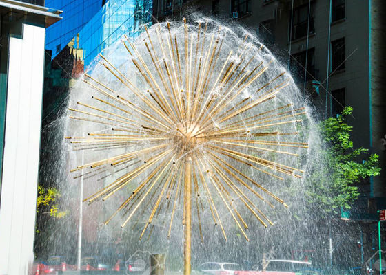 अच्छी कीमत शहरी लैंडस्केप आउटडोर झरना स्टेनलेस स्टील Dandelion फाउंटेन ऑनलाइन